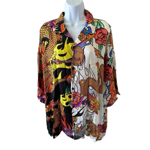 NWT Jaded London Multicolor Shirt Short Sleeve Unisex Size XL NEW - Picture 1 of 9
